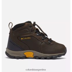 Columbia Bota de senderismo impermeable Newton Ridge para niños pequeños columbia cordovan/amarillo dorado DV66DP6977 amarillo dorado cordobés