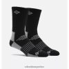 Columbia Calcetines deportivos informales de algodón para hombre en negro/negro, paquete de 2 columbia DV66DP13662 negro Negro