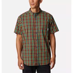 Columbia Camisa de manga corta Columbia Red Onion Everyday Vichy Rapid Rivers II para hombre DV66DP6559 cebolla roja todos los días a cuadros