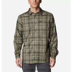 Columbia camisa de manga larga a cuadros silver ridge utility lite para hombre color verde piedra columbia a cuadros múltiples DV66DP5092 cuadros múltiples verde piedra
