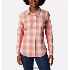 Columbia Camisa de manga larga claudia ridge para mujer color coral oscuro ombre suave columbia DV66DP10427 ombre suave coral oscuro
