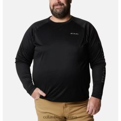 Columbia camisa de manga larga con logo de columbia fork stream para hombre en negro/gris ciudad grande DV66DP6899 logo negro ciudad gris