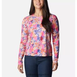 Columbia camisa estampada de manga larga summerdry para mujer wild geranium/floriated columbia DV66DP10984 geranio salvaje floriado
