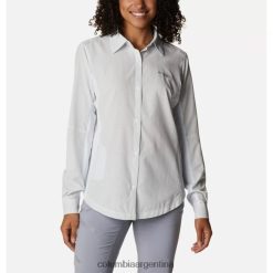Columbia Camisa manga larga titan pass irico mujer blanco heather columbia DV66DP9748 brezo blanco