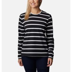 Columbia Camiseta Columbia de manga larga con estampado Sun Trek para mujer, rayas negras Sun Shade DV66DP3416 raya negra parasol