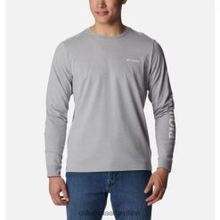 Columbia Camiseta columbia gris jaspeado/csc en la manga con logo básico csc de columbia para hombre DV66DP13253 gris