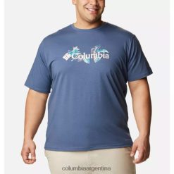 Columbia Camiseta Columbia Sun Trek de manga corta con gráfico Big Dark Mountain/tropical para hombre DV66DP8330 montaña tropical