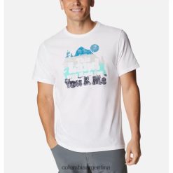 Columbia camiseta con gráfico alpine way para hombre columbia blanca/nuestra tierra DV66DP13374 gráfico blanco de nuestra tierra