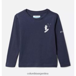 Columbia camiseta con gráfico hazeldel hill ls para niña pequeña esquiadora nocturna/gema columbia DV66DP3204 esquiador joya nocturna