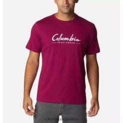 Columbia camiseta con logo de temporada csc de columbia para hombre con cebolla roja y logo cepillado DV66DP9599 logo cepillado de cebolla roja