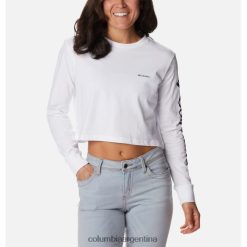 Columbia Camiseta corta de manga larga con gráfico Columbia North Cascades para mujer en blanco/negro DV66DP12259 blanco negro