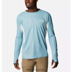 Columbia Camiseta de manga larga Columbia Deep Marine/Nimbus Grey Titan Pass Sun Deflector 2.0 para hombre DV66DP9631 gris nimbo marino profundo