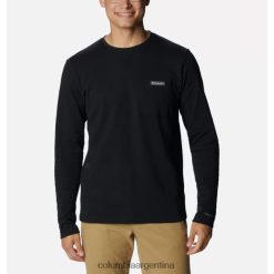 Columbia Camiseta de manga larga con bolsillo Heritage Park para hombre Black Columbia DV66DP5740 negro