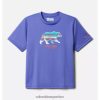 Columbia Camiseta gráfica de manga corta con estampado de loto morado/paseo escénico de Columbia para niño Grizzly Ridge DV66DP3851 púrpura