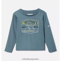Columbia Camiseta gráfica de manga larga para niño pequeño Grizzly Peak de metal/hound scape columbia DV66DP3222 escape de perro de metal