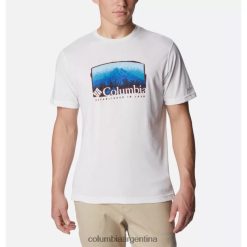Columbia Camiseta gráfica Thistletown Hills para hombre blanca/foggy Haven marca Columbia DV66DP4014 refugio de niebla blanca