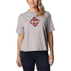 Columbia Camiseta holgada Columbia Grey Hthr/centered Gem Buffalo para mujer Columbia North Cascades DV66DP4205 gris