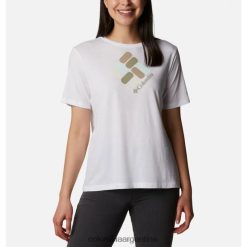 Columbia Camiseta holgada Columbia para mujer con confeti de gemas blanca/csc bluebird day DV66DP11862 confeti de gemas csc blanco