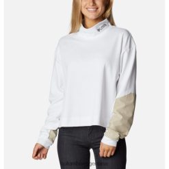 Columbia Camiseta mujer balistic ridge cuello alto manga larga columbia blanco/antiguo fósil DV66DP12489 fósil antiguo blanco