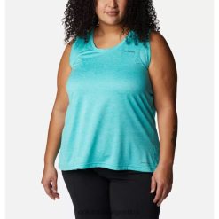 Columbia Camiseta sin mangas Columbia Hike para mujer Bright Aqua Heather talla grande Columbia DV66DP9642 brezo aguamarina brillante