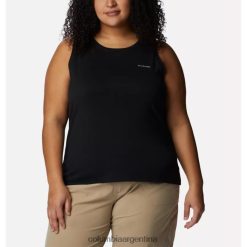 Columbia Camiseta sin mangas de punto Columbia Black para mujer en cualquier momento de talla grande DV66DP10903 negro