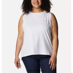 Columbia Camiseta sin mangas Sun Trek blanca para mujer talla grande Columbia DV66DP8370 blanco