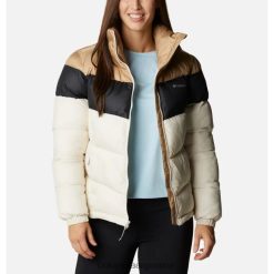 Columbia chaqueta acolchada acolchada con bloques de color para mujer chalk/black/beach columbia DV66DP11446 playa negra de tiza