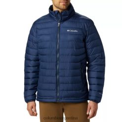 Columbia Chaqueta aislante Columbia Powder Lite para hombre, color azul marino colegial DV66DP6908 marina colegiada