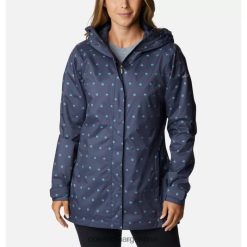 Columbia Chaqueta columbia con estampado de puntos y oleaje nocturno para mujer Splash A Little II DV66DP7170 estampado de puntos de oleaje nocturno