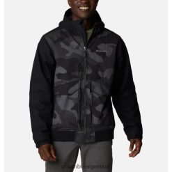 Columbia Chaqueta con capucha loma vista ii para hombre con estampado de camuflaje mod negro/columbia negra DV66DP4630 negro mod estampado de camuflaje negro