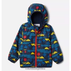 Columbia chaqueta cortavientos mini pixel grabber ii para niños pequeños de columbia seaside collegiate azul marino DV66DP6449 playa de la marina colegiada
