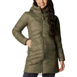 Columbia Chaqueta larga de plumón Park de otoño para mujer color verde piedra Columbia DV66DP12558 piedra verde