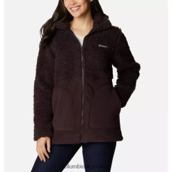 Columbia Chaqueta polar Columbia New Cinder Winter Pass Sherpa larga con cremallera completa para mujer DV66DP10609 nueva ceniza