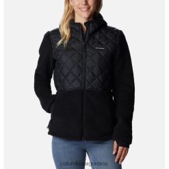 Columbia Chaqueta polar con capucha Columbia Crested Peak para mujer negro DV66DP12794 negro