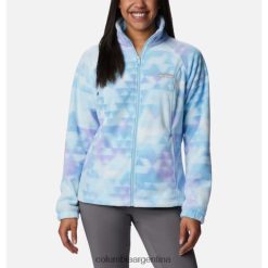 Columbia Chaqueta polar con cremallera completa estampada Benton Springs de Columbia para mujer en azul primavera/picos distantes DV66DP5477 primavera azul picos distantes