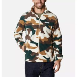 Columbia Chaqueta polar con estampado Steens Mountain para hombre Chalk Mod Camo Columbia DV66DP286 camuflaje mod de tiza