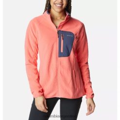Columbia chaqueta polar técnica w outdoor tracks para mujer rosa rubor/flor de melocotón columbia DV66DP12658 flor de durazno rosa rubor