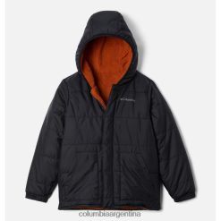 Columbia chaqueta reversible con capucha big fir para niño negro/cobre cálido columbia DV66DP14194 cobre negro cálido