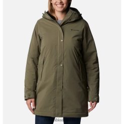 Columbia Chubasquero con forro Clermont de mujer Columbia verde piedra DV66DP4481 piedra verde