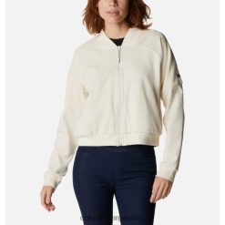 Columbia Columbia Chalk Lodge - Chaqueta informal de felpa francesa para mujer DV66DP12427 tiza