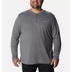 Columbia Columbia City Grey Heather Hombre Thistletown Hills Henley grande DV66DP5311 ciudad gris brezo