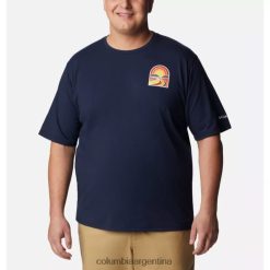 Columbia Columbia collegiate azul marino/suntrek trails chest camiseta gráfica de manga corta sun trek para hombre grande DV66DP2839 cofre de senderos suntrek azul marino