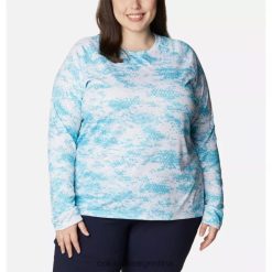 Columbia Columbia pfg super tidal tee ii camisa de manga larga para mujer talla grande atoll pfg estampado de camuflaje DV66DP1184 estampado de camuflaje atoll pfg
