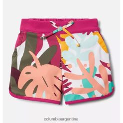 Columbia Columbia White in the Leaves - Bañador para niña pequeña con costas arenosas DV66DP7471 blanco en las hojas