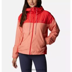 Columbia Coral Reef/hibiscus chaqueta cortavientos con forro polar Flash Challenger para mujer Columbia DV66DP9348 hibisco de arrecife de coral