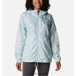 Columbia Cortavientos para mujer con estampado floral Icy Morn Lakeshore Columbia DV66DP11992 estampado floral a orillas del lago por la mañana