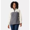 Columbia Jersey benton springs para mujer con 1/2 broche city grey heather/chalk columbia DV66DP2002 ciudad gris brezo tiza