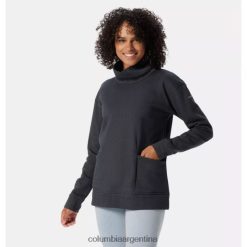 Columbia jersey columbia lodge funnel para mujer negro en espiga DV66DP5102 espina de pescado negra