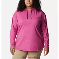 Columbia Jersey con capucha Sun Trek para mujer talla grande fucsia salvaje heather columbia DV66DP2866 brezo fucsia salvaje