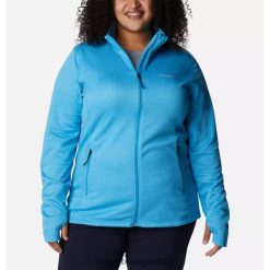 Columbia Jersey polar con cremallera completa y rejilla Park View para mujer de color azul frío heather columbia de talla grande DV66DP3479 brezo azul frío